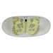 Hand-painted Ceramic Oval Platter, Ivory & Pistachio Moth-Bespoke Designs