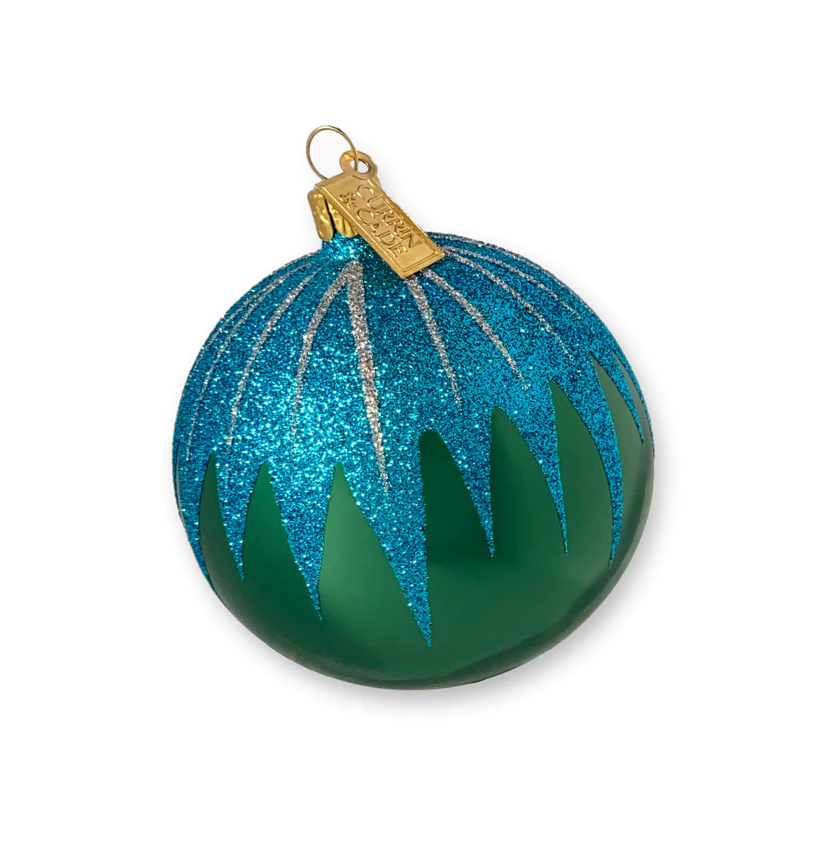 Icicles Ornament, Emerald & Cornflower-Bespoke Designs