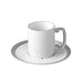 L'objet Soie Tressee Platinum Espresso Cup & Saucer-Bespoke Designs