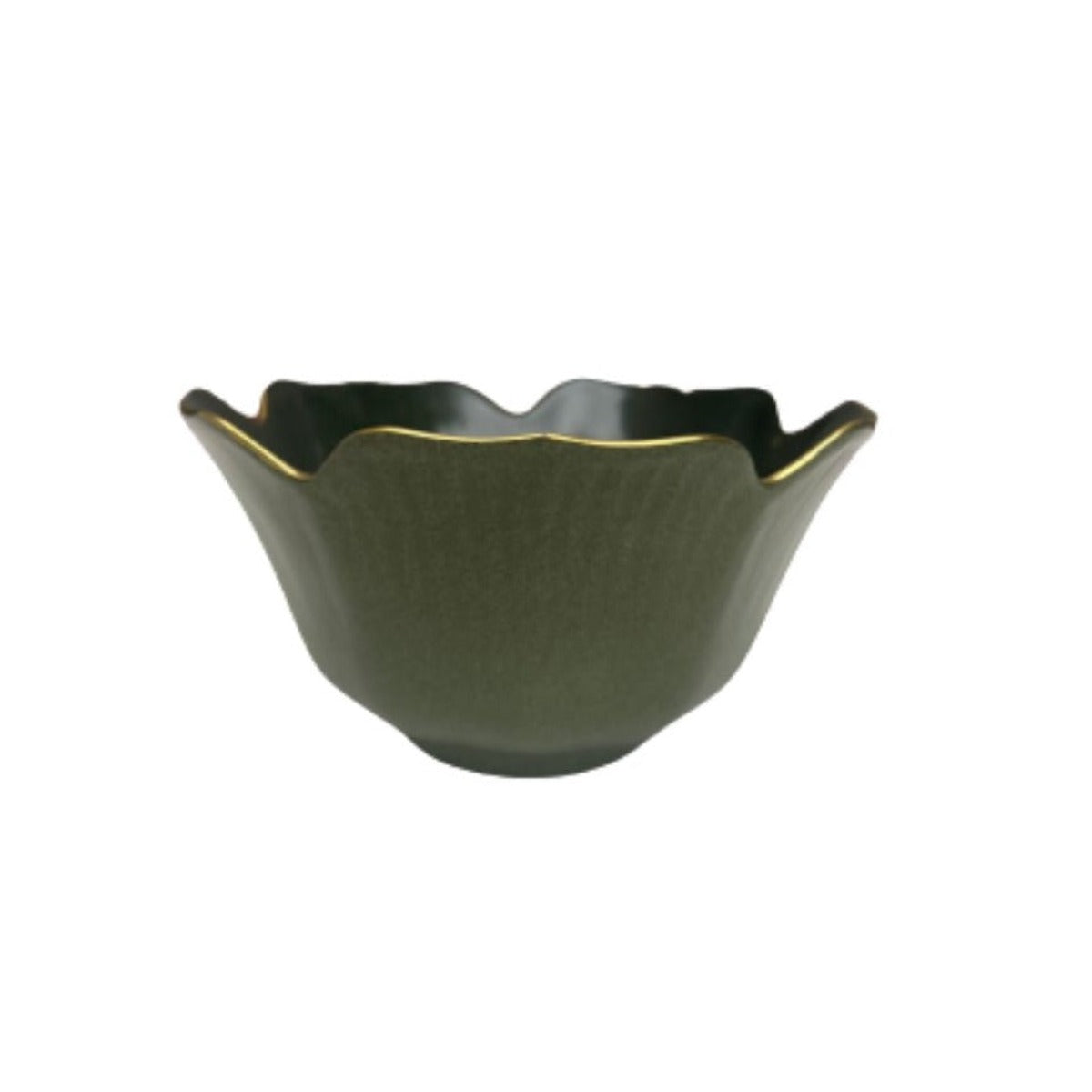Marie Daâge Small Fluted Edge Bowl, Greens-Bespoke Designs