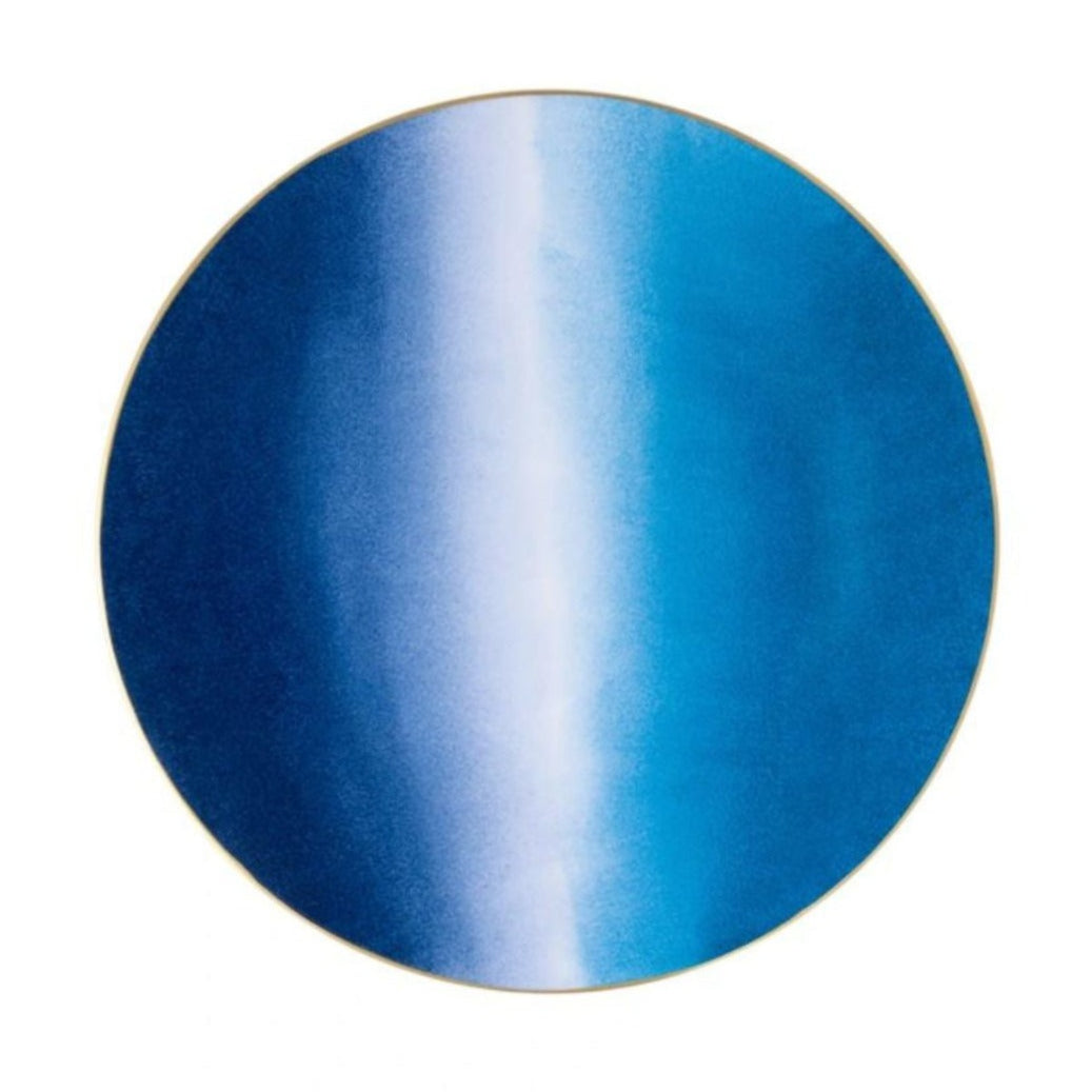 Marie Daâge Tie Dye Presentation Plate, Blues-Bespoke Designs
