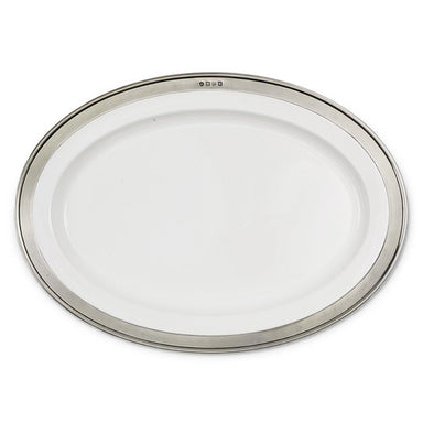 Match Pewter Convivio Oval Serving Platter, Medium-Bespoke Designs