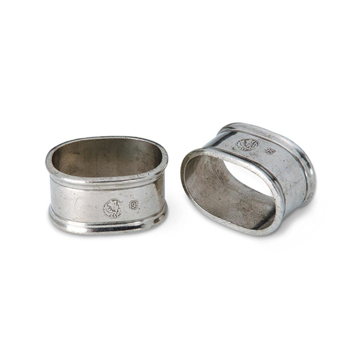 Match Pewter Oval Napkin Ring, Set of 2-Bespoke Designs