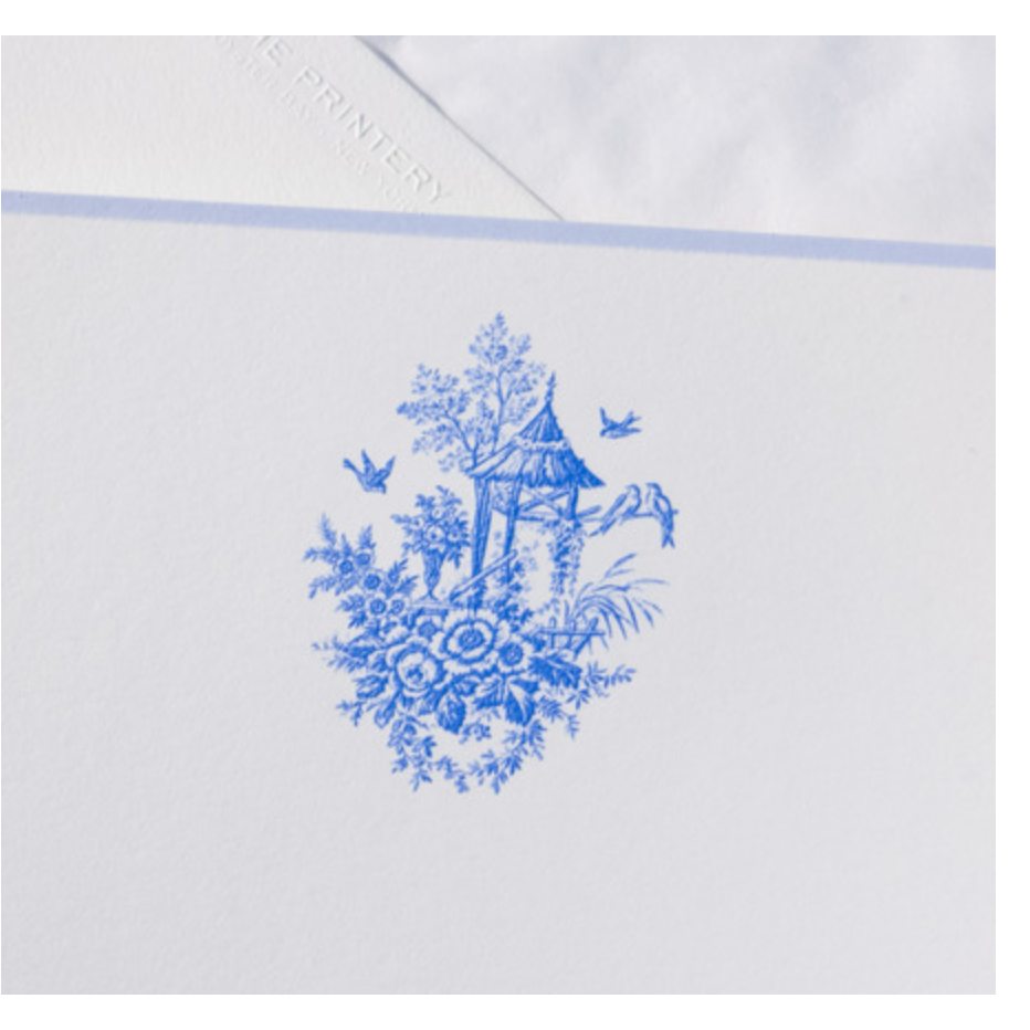 Note Cards - Toile Blue-Bespoke Designs