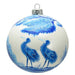 Ornament - Blue and White Crane Hand-Painted-Bespoke Designs