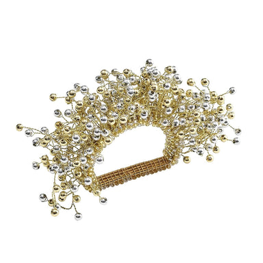 Spray Napkin Ring, Gold & Silver, Set of 4-Bespoke Designs