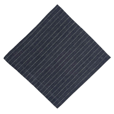 Twill Stripe Napkin, Charcoal-Bespoke Designs