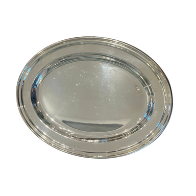 Vintage Hotel Silver Tray - Oval 14"-Bespoke Designs