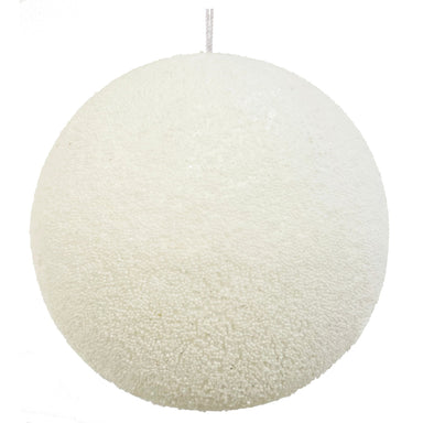 White Ice Ball Ornament, Large, Set of 4-Bespoke Designs