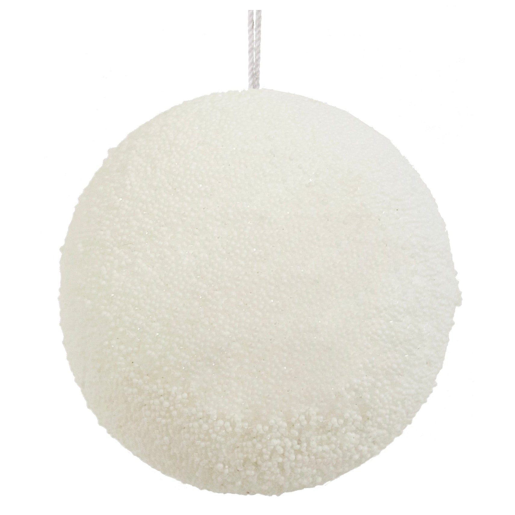 White Ice Ball Ornament, Small, Set of 6-Bespoke Designs